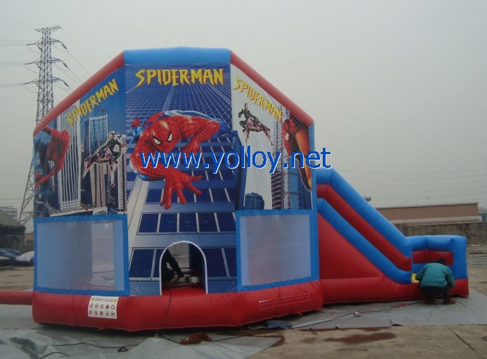 Spiderman jumping inflatable party bouncy castle for rental
