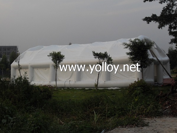 Airtight inflatable white tent