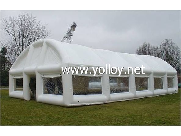 Airtight inflatable white tent