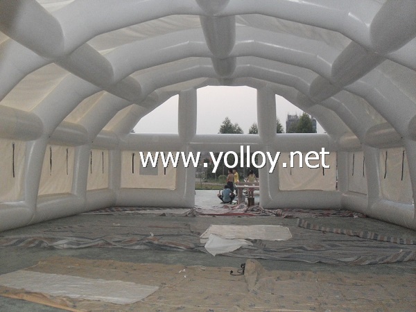 Airtight inflatable white tent