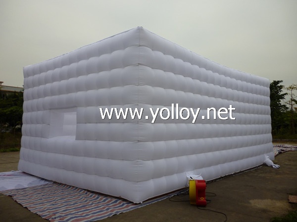 white Inflatable cube tent