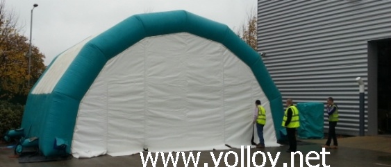 Garage painting workstation inflatable tent