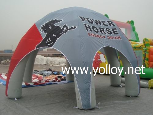 Inflatable spider dome tent for during festivals