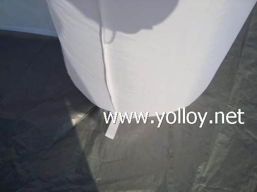 White inflatable wedding party tent for outdoor evening