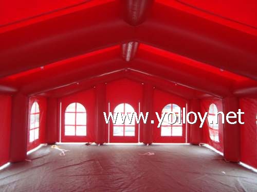 Red inflatable marquee party tent