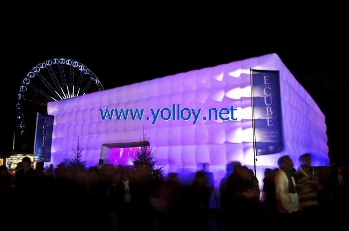 inflatable Concert Hall made with blow up cubic tent