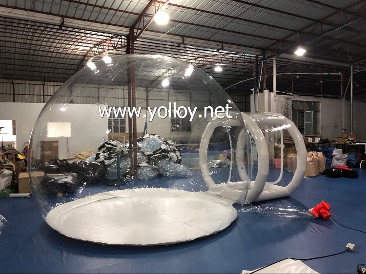 Inflatable bubble house dome