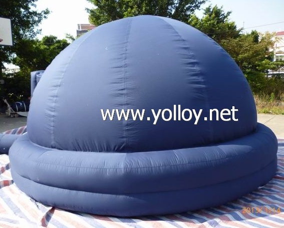 Inflatable projection dome tent