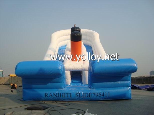 warship Titanic inflatable dry slides