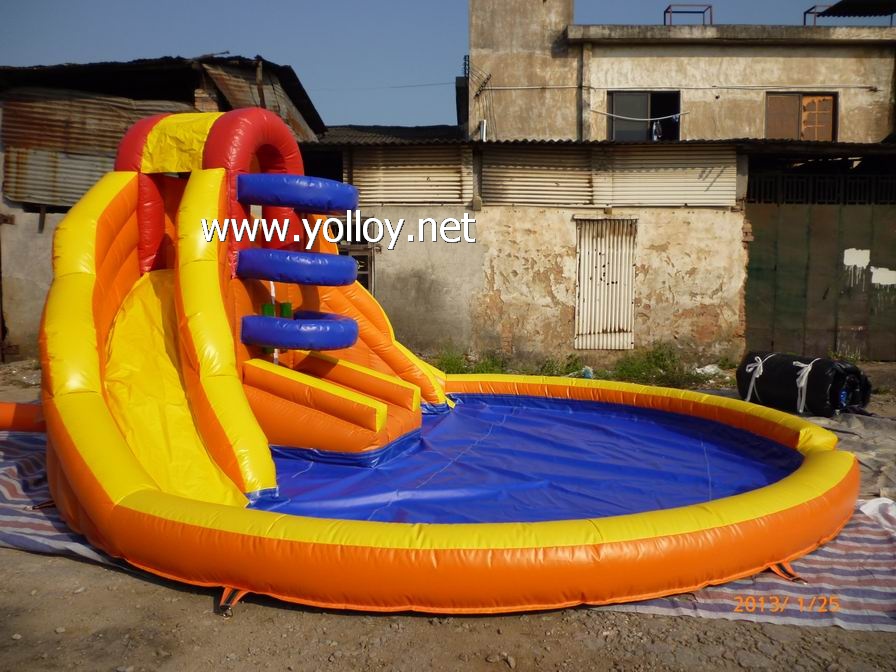 Small Double inflatable water slide for pool