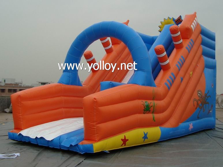 backyard inflatable slides for children