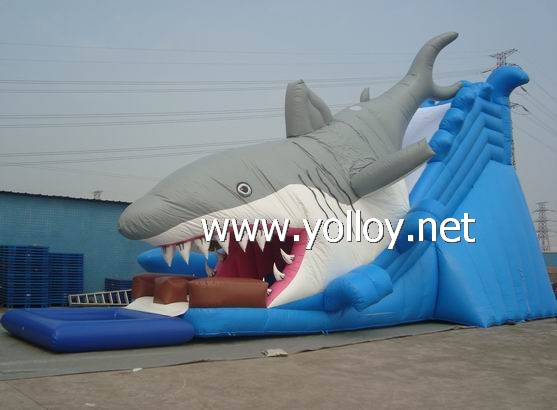 big shark Attack inflatable Slides