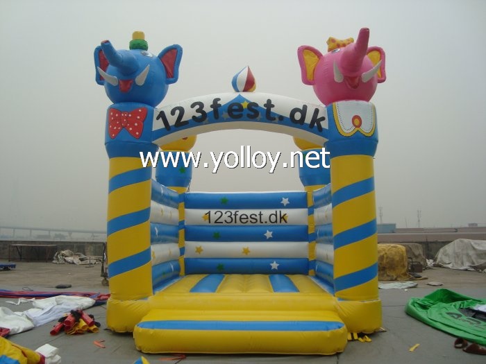 Inflatable bouncer elephant moonwalks jump house