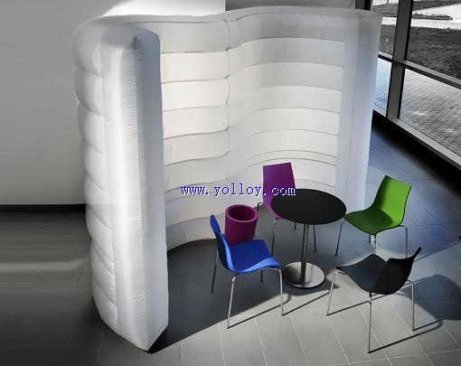 wave shape inflatable wall for indoor room