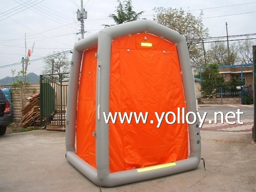 outdoor emergency decon shower system for 1 man