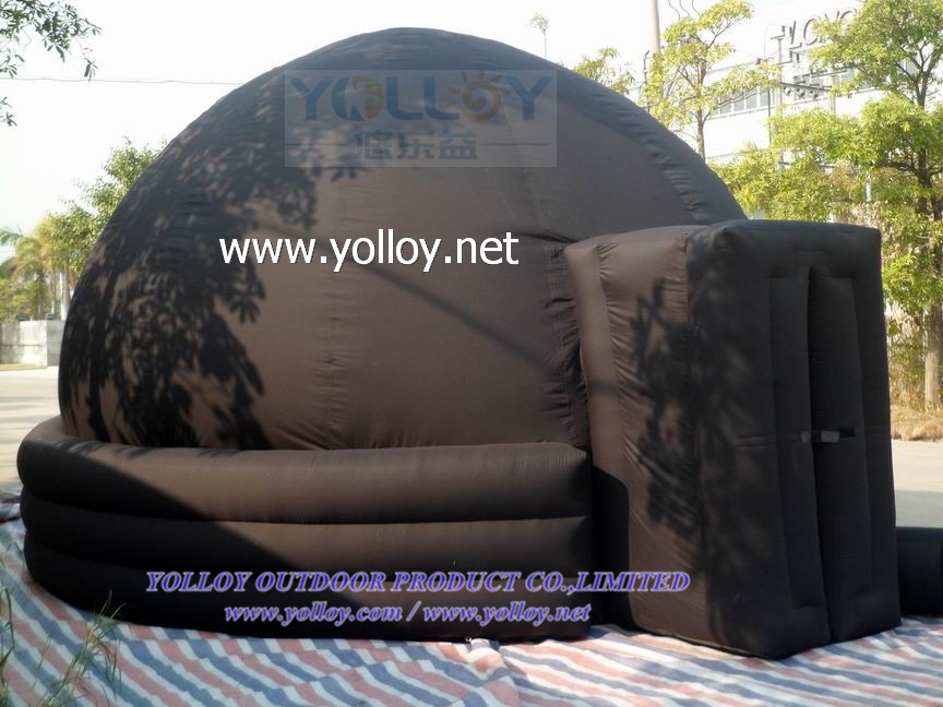 Inflated blow up portable planetarium dome tent