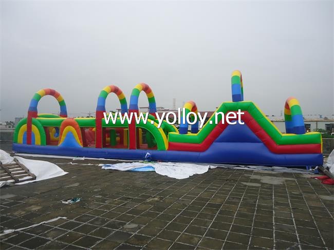 inflatable obstacle course tunnel circle