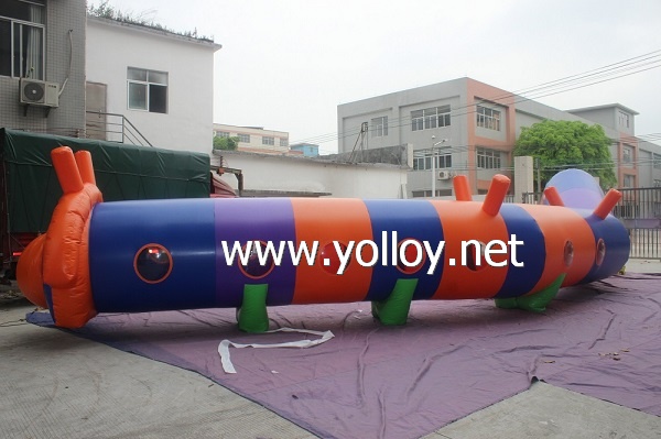 cute inflatable caterpillar worm tunnel for kids