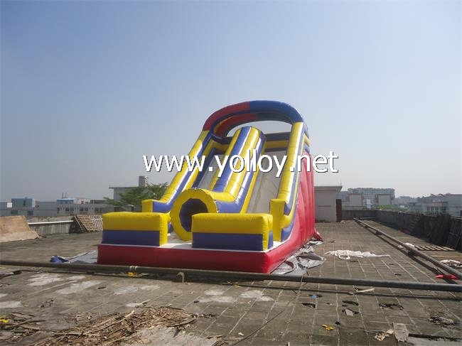 Great wall Green inflatable slide