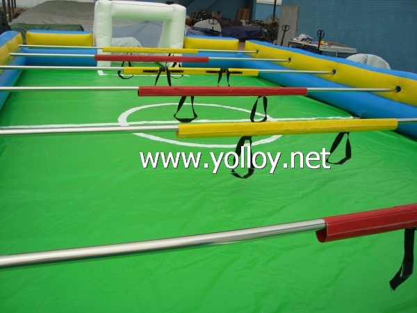 Human Table foodball inflatable giant football pitch