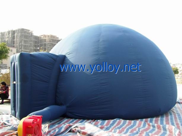 Portable planetarium projection dome tent