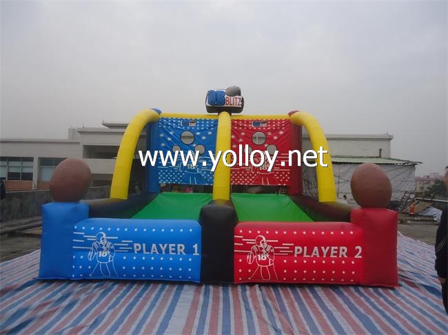 inflatable football shootout interactive game