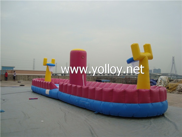 inflatable bungee run trampoline basketball