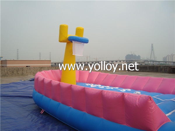 inflatable bungee run trampoline basketball