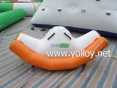 inflatable teetor totter pool game