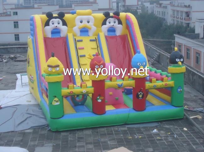 Lovely Mickey inflatable jumping castle with slide