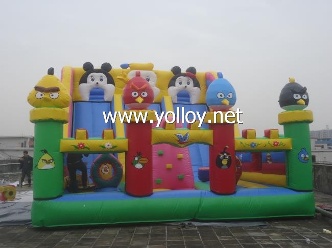 Lovely Mickey inflatable jumping castle with slide