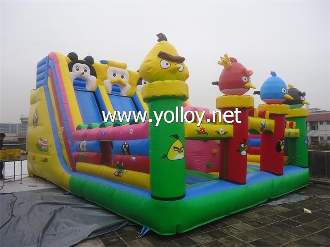 Lovely Mickey inflatable jumping castle with slide