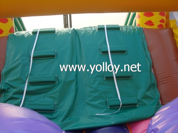 Tropical rain forest style inflatable obstacle castle