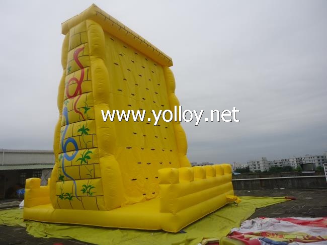 Yellow Sports inflatable rock climbing wall indoor climb