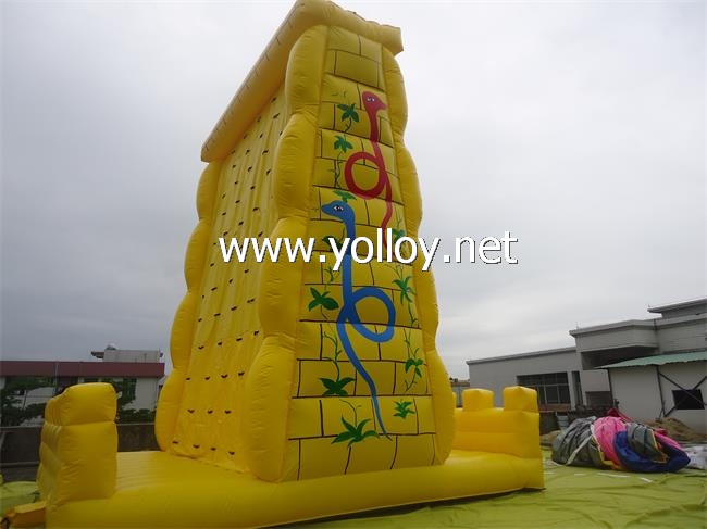 Yellow Sports inflatable rock climbing wall indoor climb