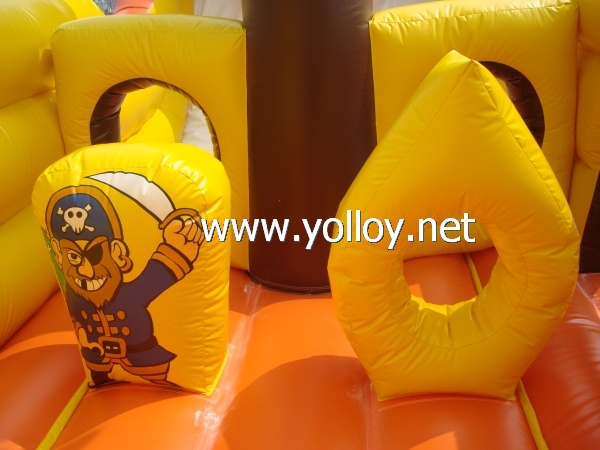 pirate boat armed cannon bouncy castle