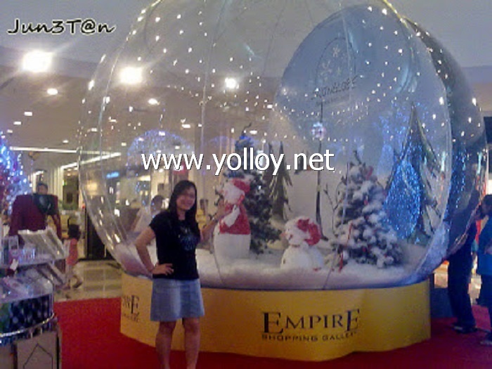 Christmas snow globe for party event tent