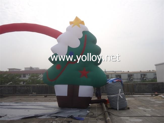 blow up inflatables arch with Christmas tree outdoor