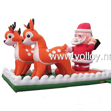 Inflatable bouncy The Santa reindeer sleigh GOOD ideas for Christmas