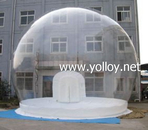 Clear inflatable dome