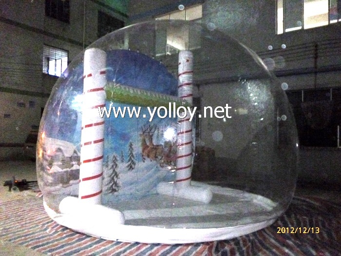 Clear inflatable dome