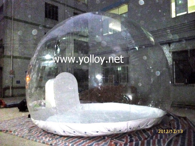 Clear inflatable dome