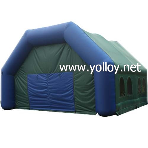 Temporary inflatable repair workshop for car spray paint