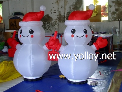 Led Christmas inflatable snow man lighting decoration