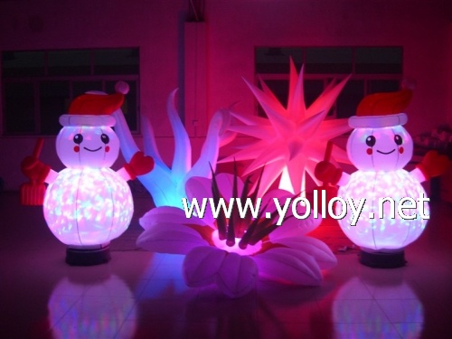 Led Christmas inflatable snow man lighting decoration