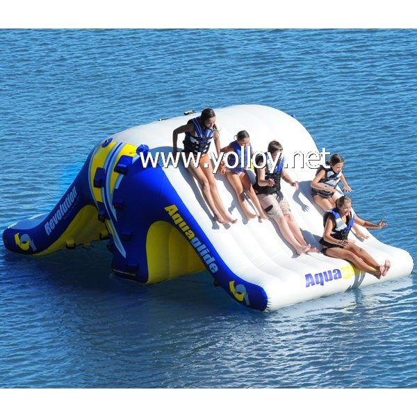 inflatable water totter slide floating climbing