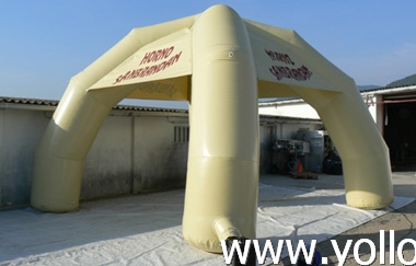 white dome inflatable advertising tents with 4 pillars