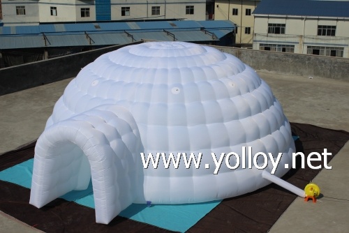 Air dome double layer tent inflatable building