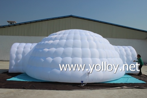 Air dome double layer tent inflatable building