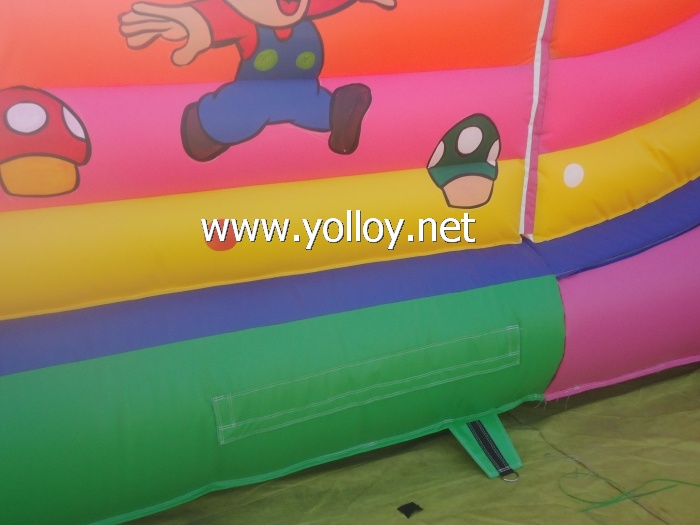 Super Mario and angry bird inflatable slide